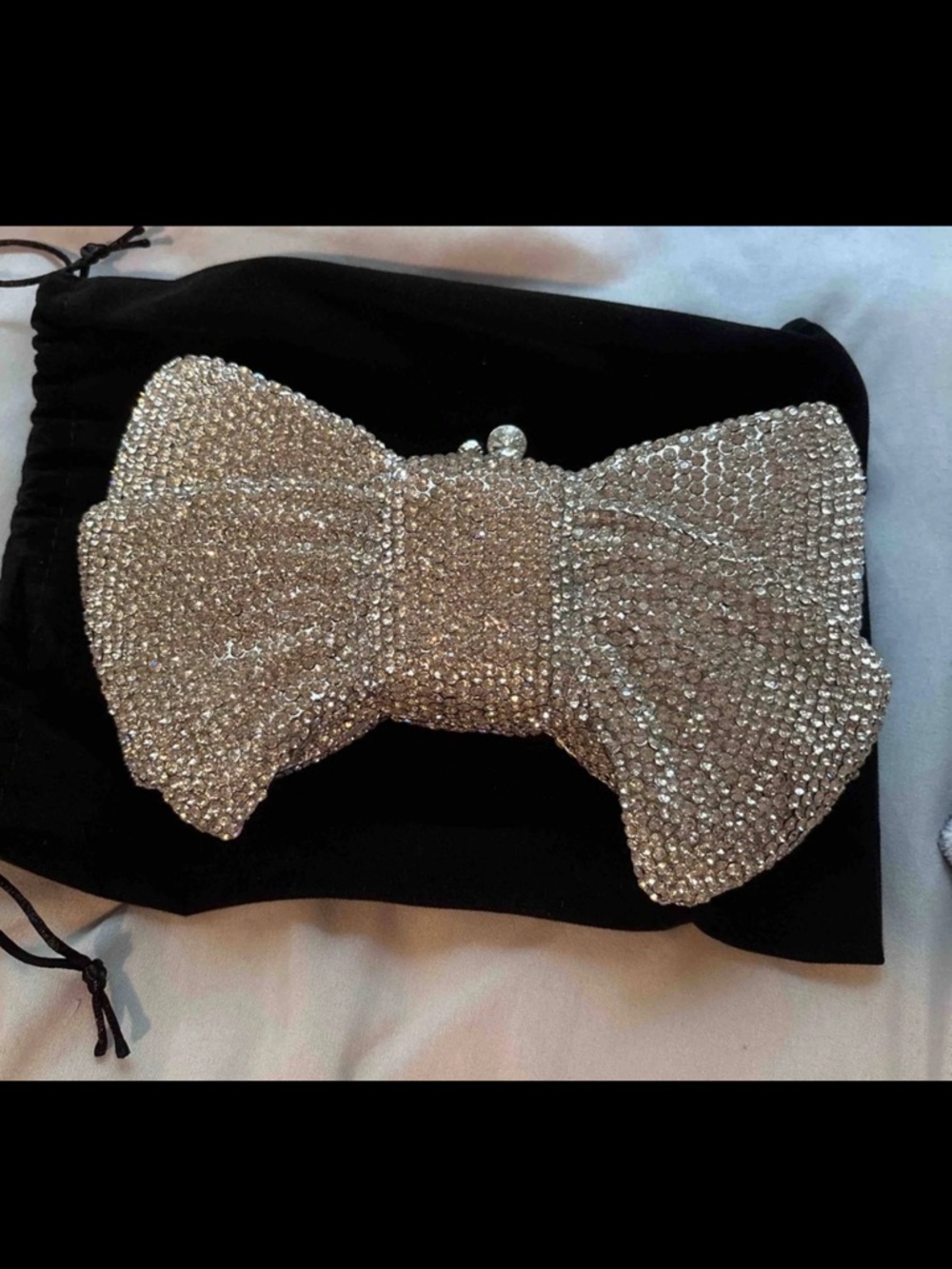 Silver Crystal Bow ✨😍 | Evening Clutch